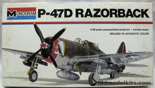 Monogram 1/48 P-47D Razorback Thunderbolt - Little Chief Or Pengie III From The 56th FG 8 AF - White Box Issue, 5302 plastic model kit